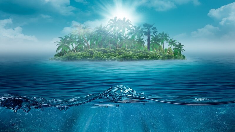 tropical island paradise