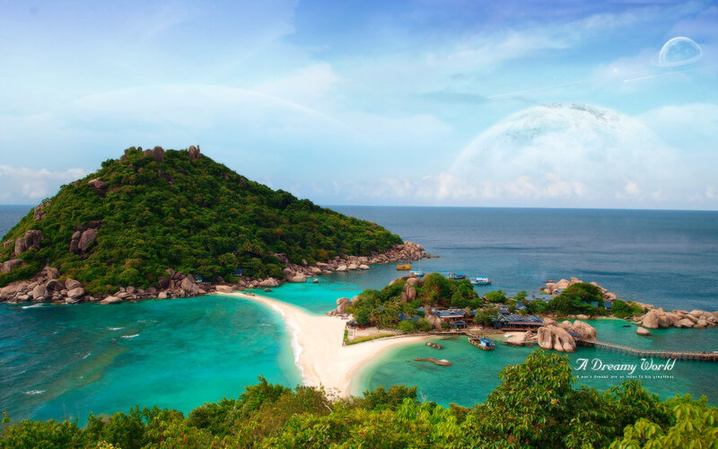 Tropical island paradise