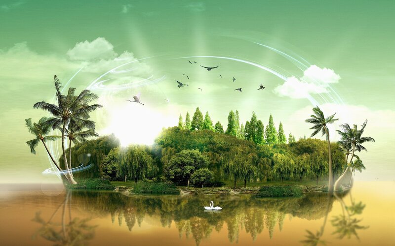 tropical island paradise
