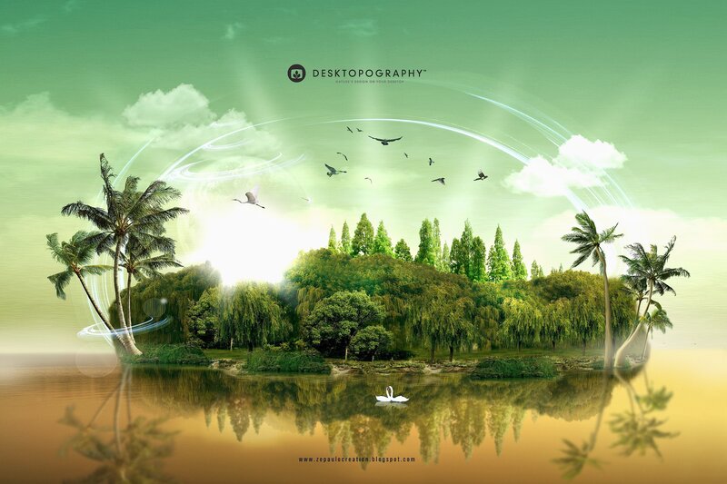 tropical island paradise