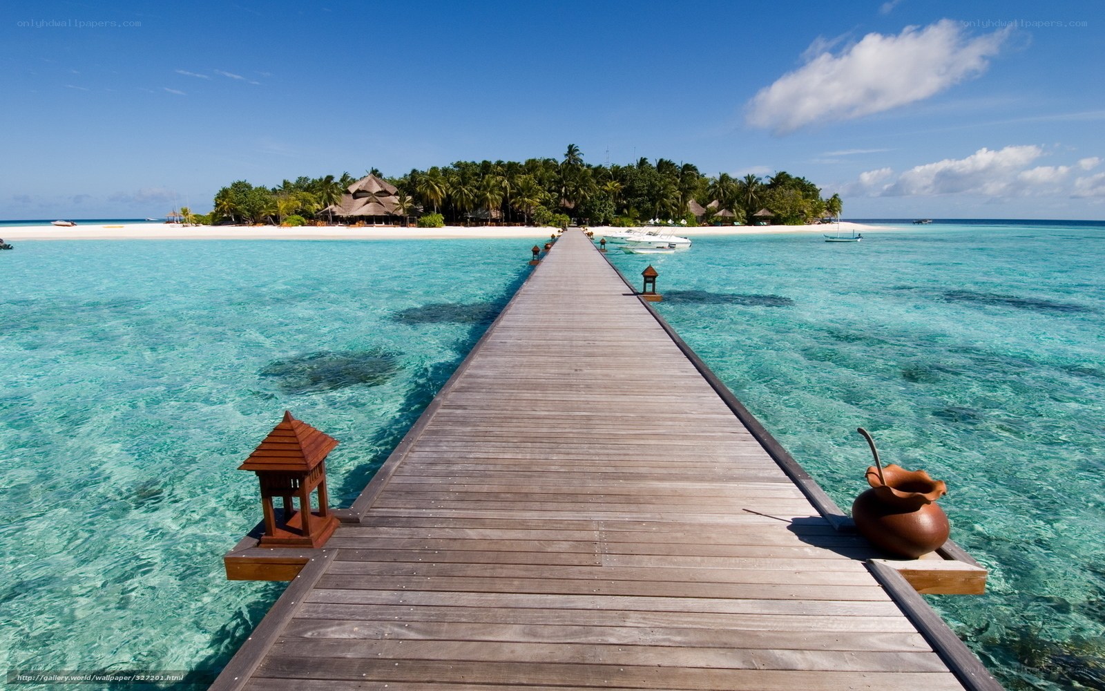tropical island pier