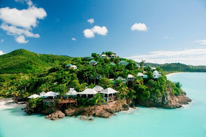 Tropical Island Resort — Blue, Serene, Afternoon, Photograph, Hills