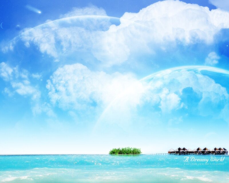 Tropical Island Resort — Blue, Serene