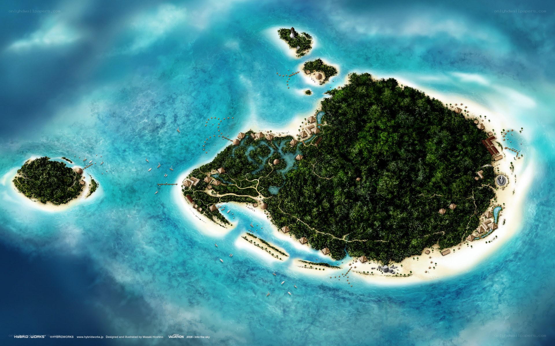 tropical island resort map