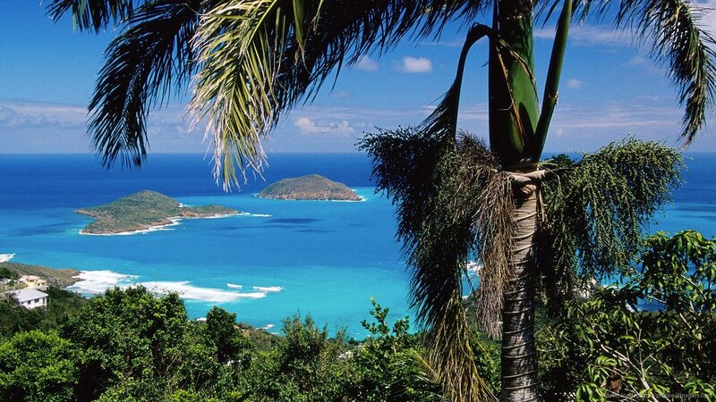 Tropical Island View — Blue, Serene, Afternoon