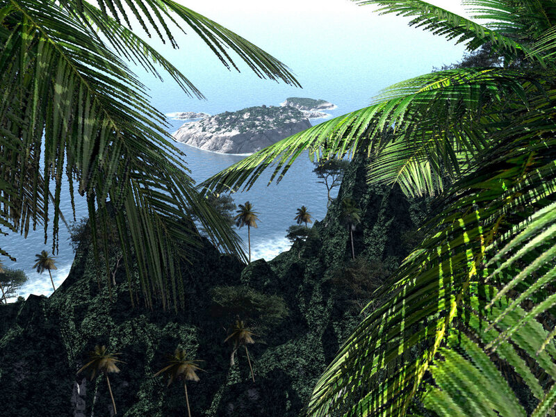 tropical island view
