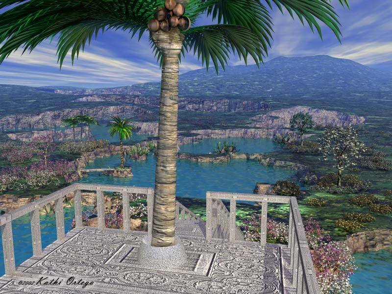 Tropical island vista