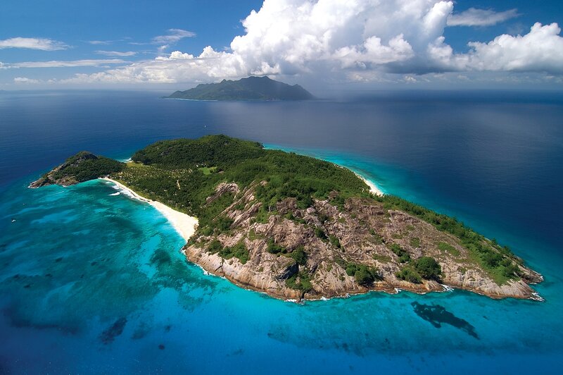 Tropical Island with Beach — Blue, Serene, Afternoon