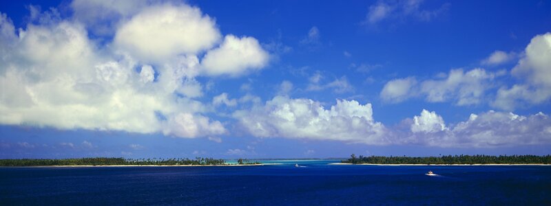Tropical island with blue sky