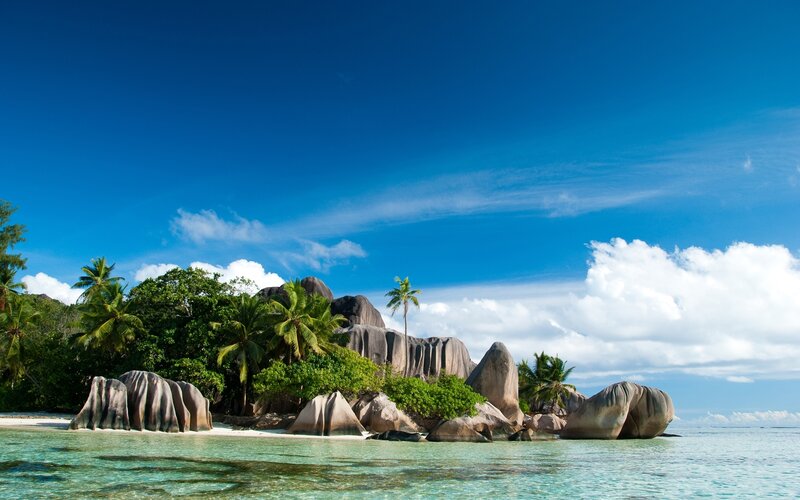 Tropical Island with Boulders