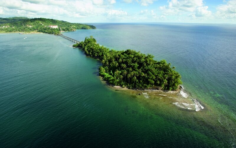 Tropical Island with Bridge