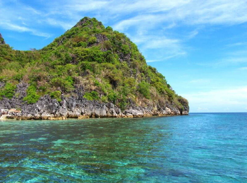 tropical island with clear water