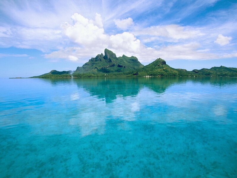 tropical island with clear water