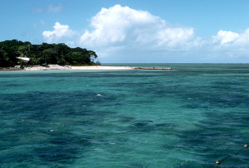 tropical island with clear water