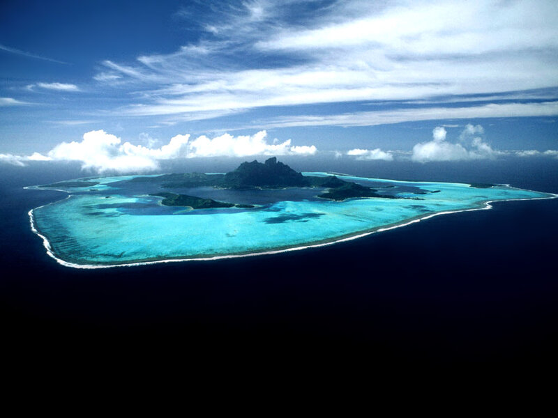 Tropical Island with Lagoon