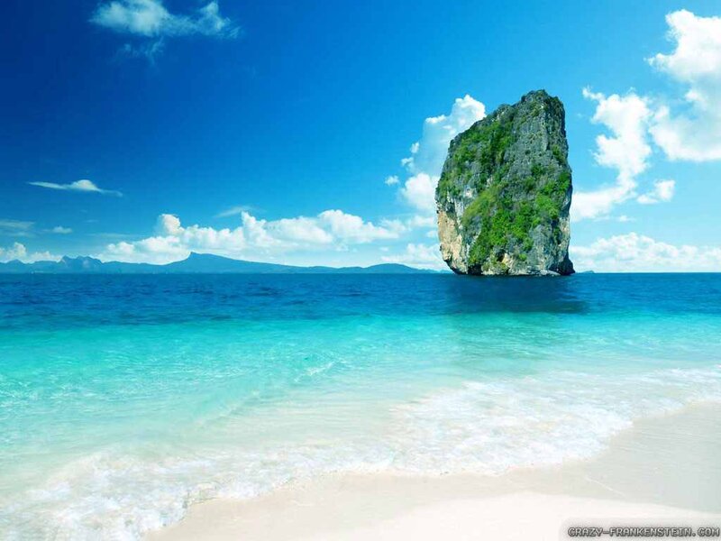 Tropical Island with Rock