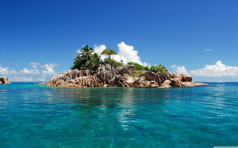 Tropical Island with Rocks