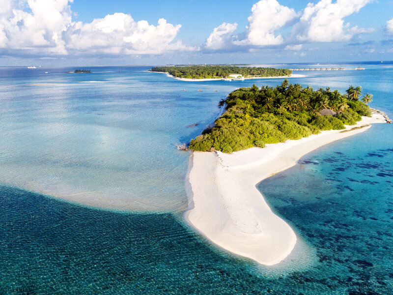 Tropical Island with Sandbar
