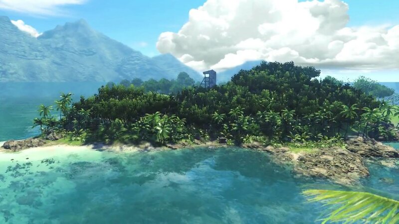Tropical Island with Watchtower