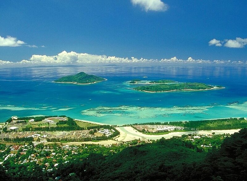 Tropical Islands and Ocean — Blue