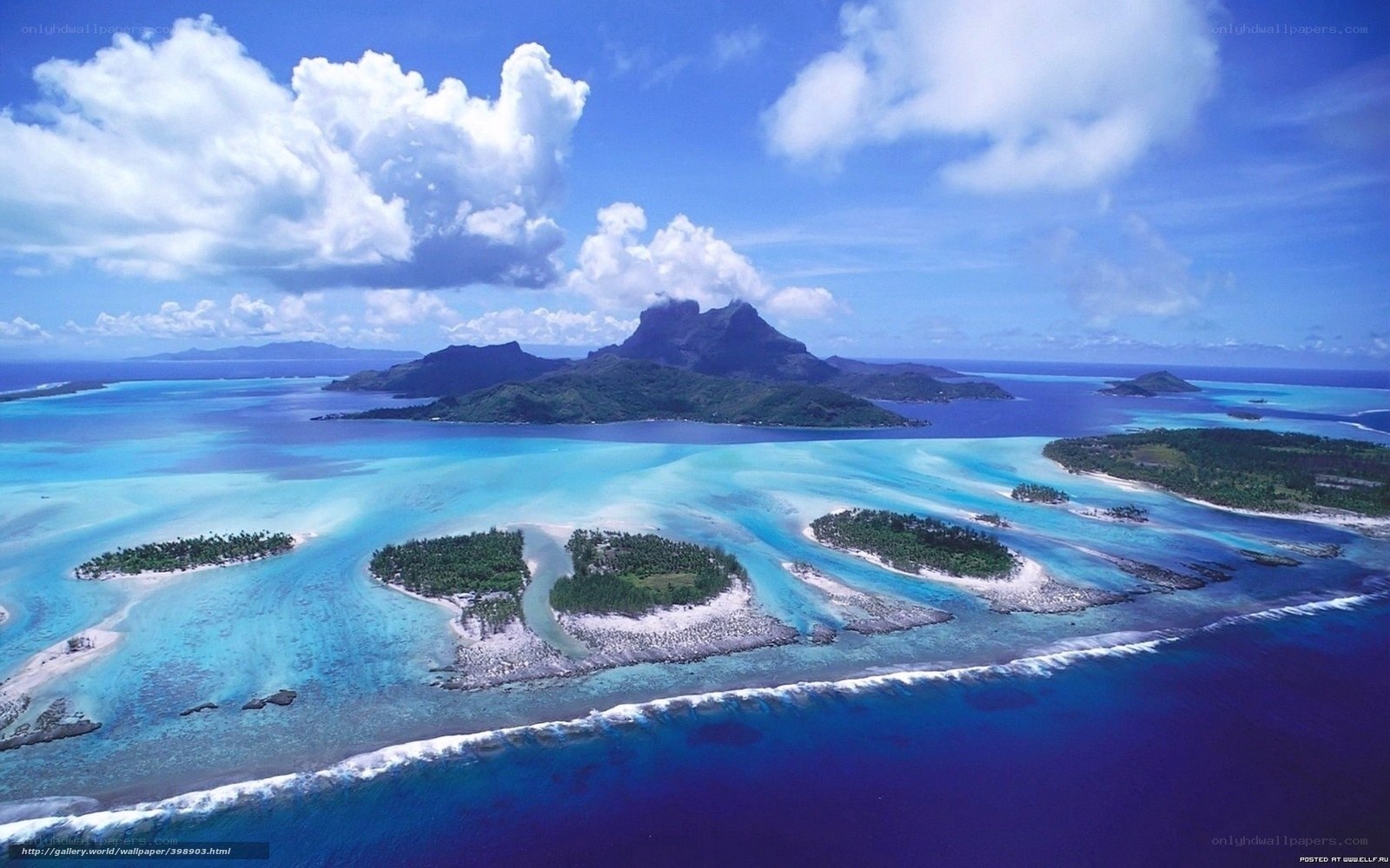 tropical islands and turquoise lagoon