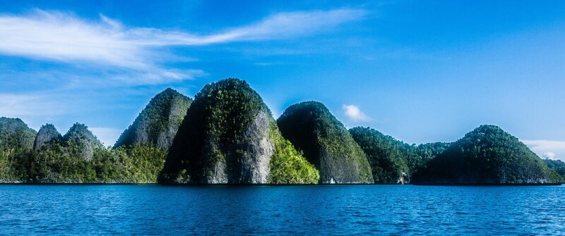 tropical islands in blue sea