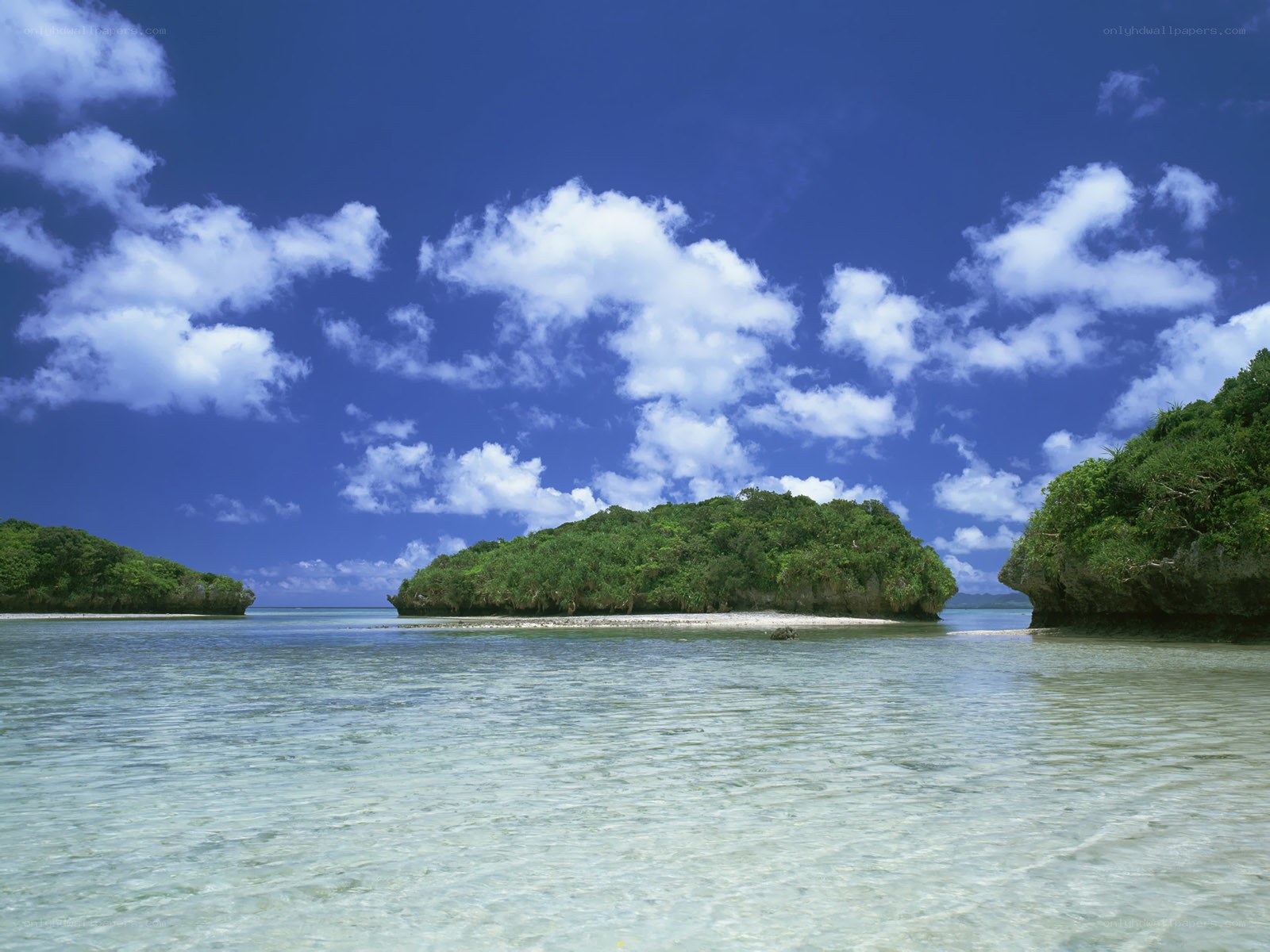 tropical islands in clear water