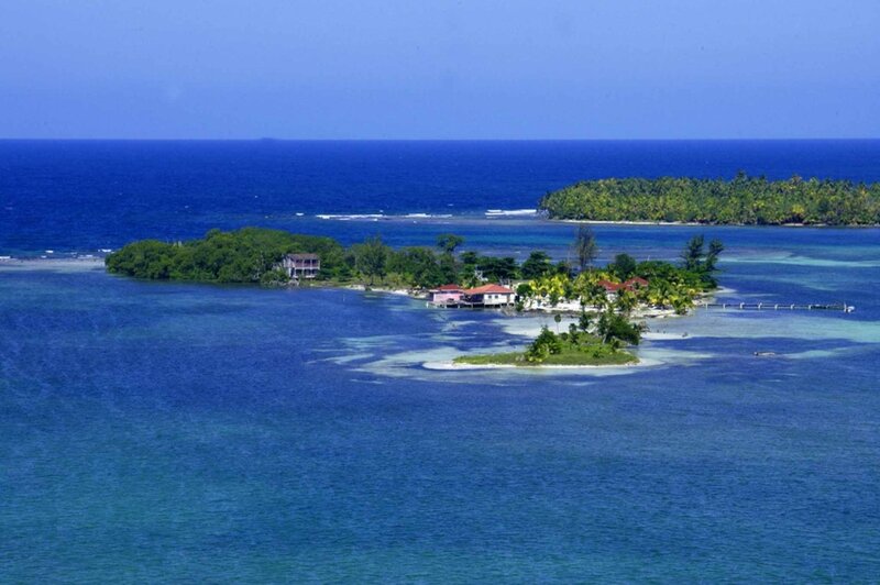 Tropical Islands in Ocean — Blue, Serene, Afternoon, Photograph, Trees