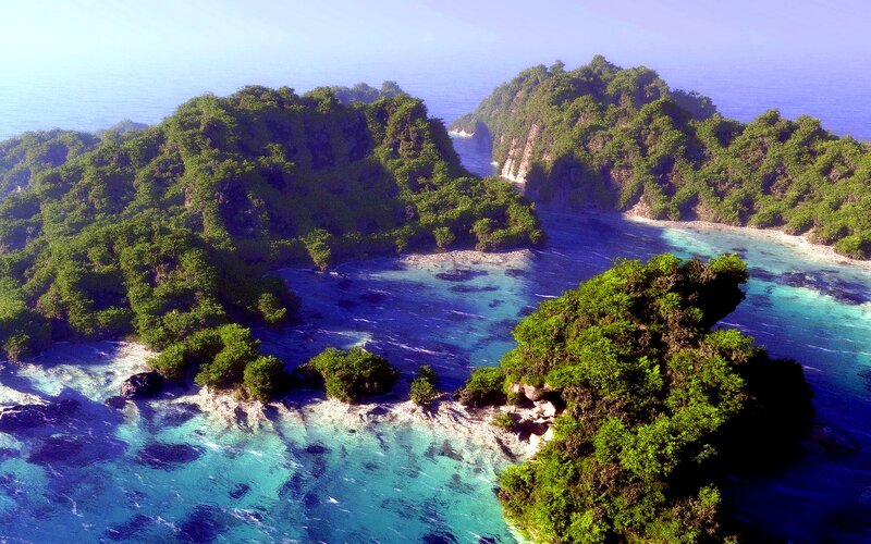Tropical Islands with Clear Water