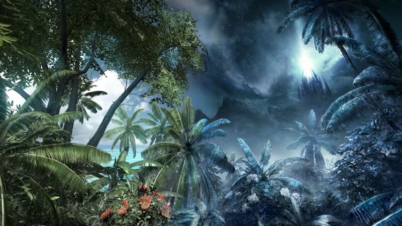 Tropical Jungle at Night — Green