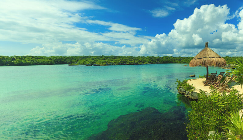 Tropical Lagoon with Hut