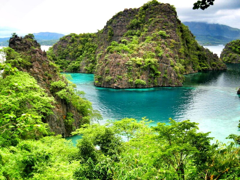 Tropical Lagoon with Karst Islands