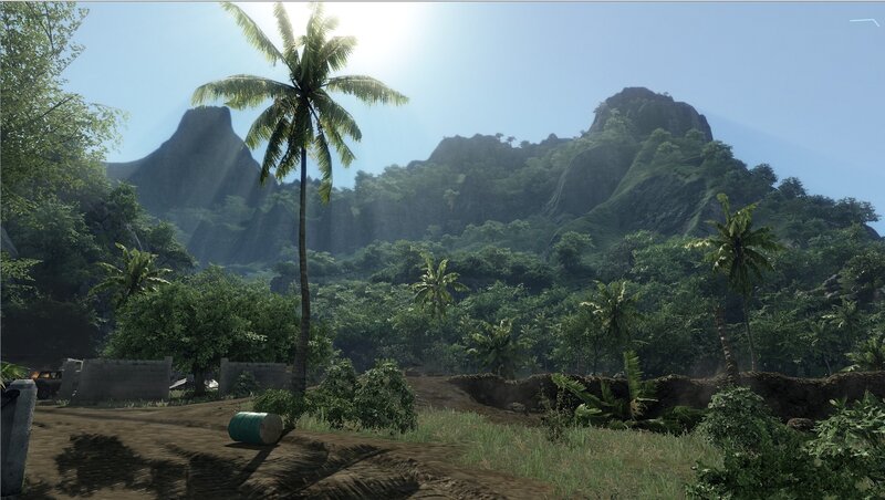 Tropical Landscape with Mountains — Green