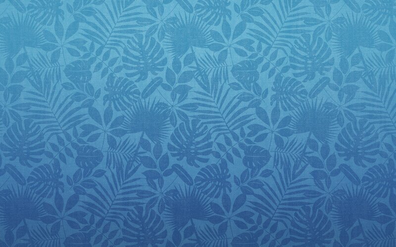 Tropical Leaf Pattern — Blue, Calm, Illustration