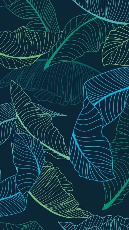Tropical Leaf Pattern — Blue