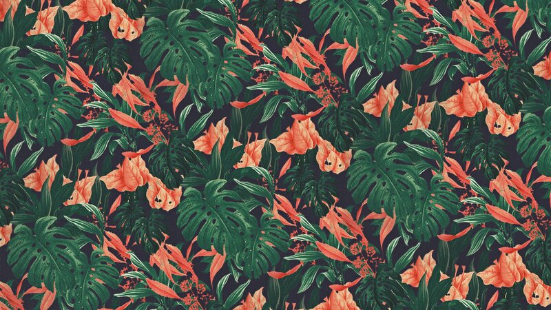 Tropical Leaf Pattern — Green