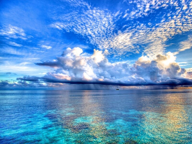 Tropical Ocean Storm — Blue, Dramatic, Afternoon