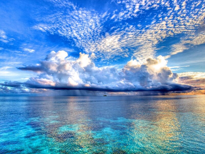 Tropical Ocean Storm — Blue, Dramatic, Sunrise