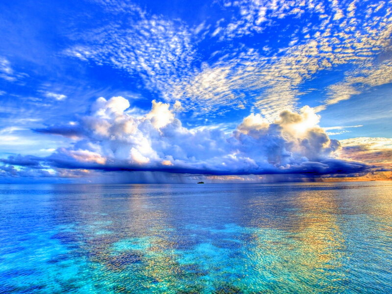 Tropical Ocean Storm — Blue