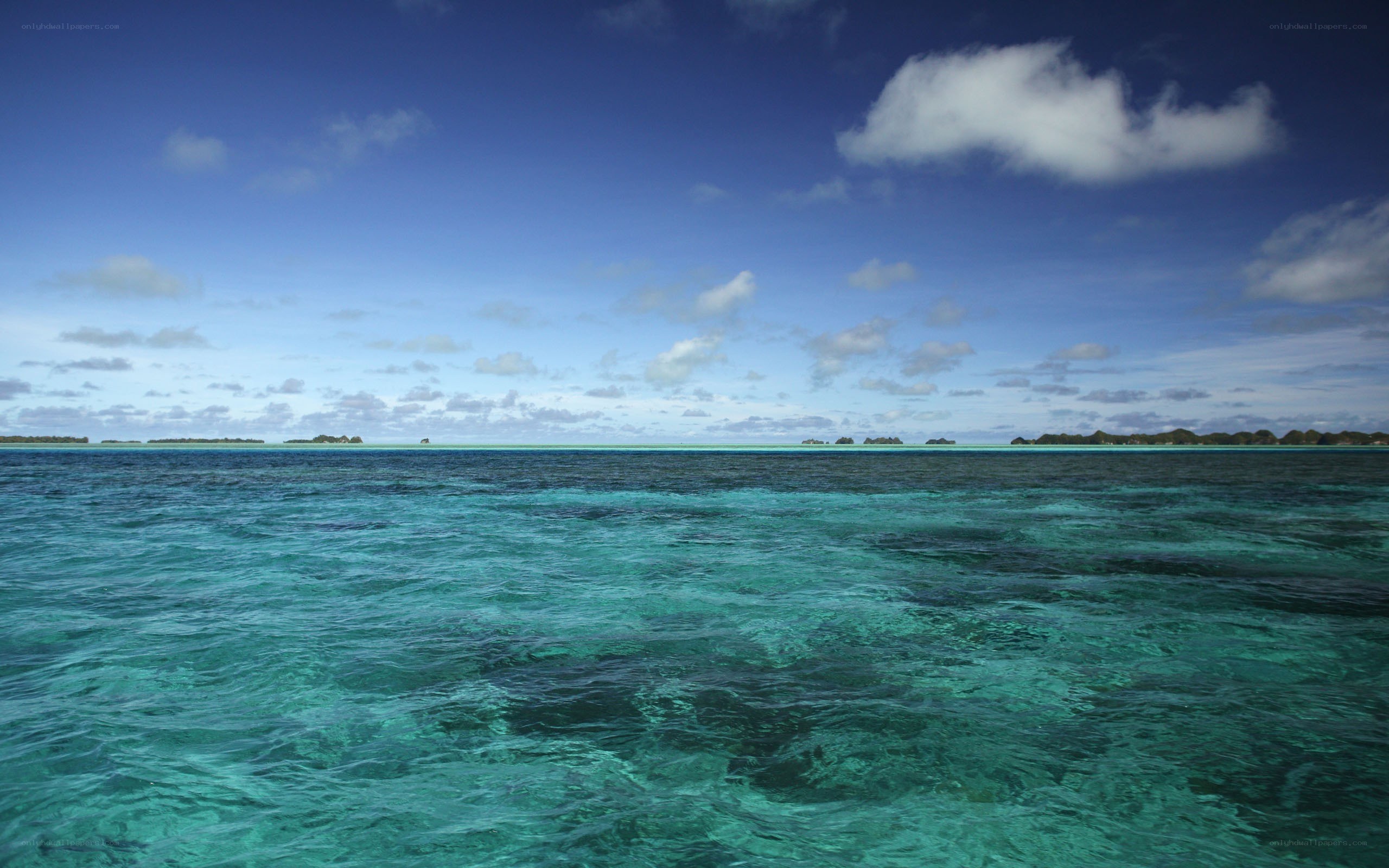 tropical ocean with islands
