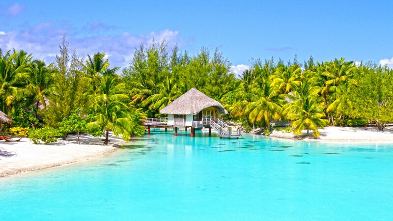 Tropical Overwater Bungalow — Blue