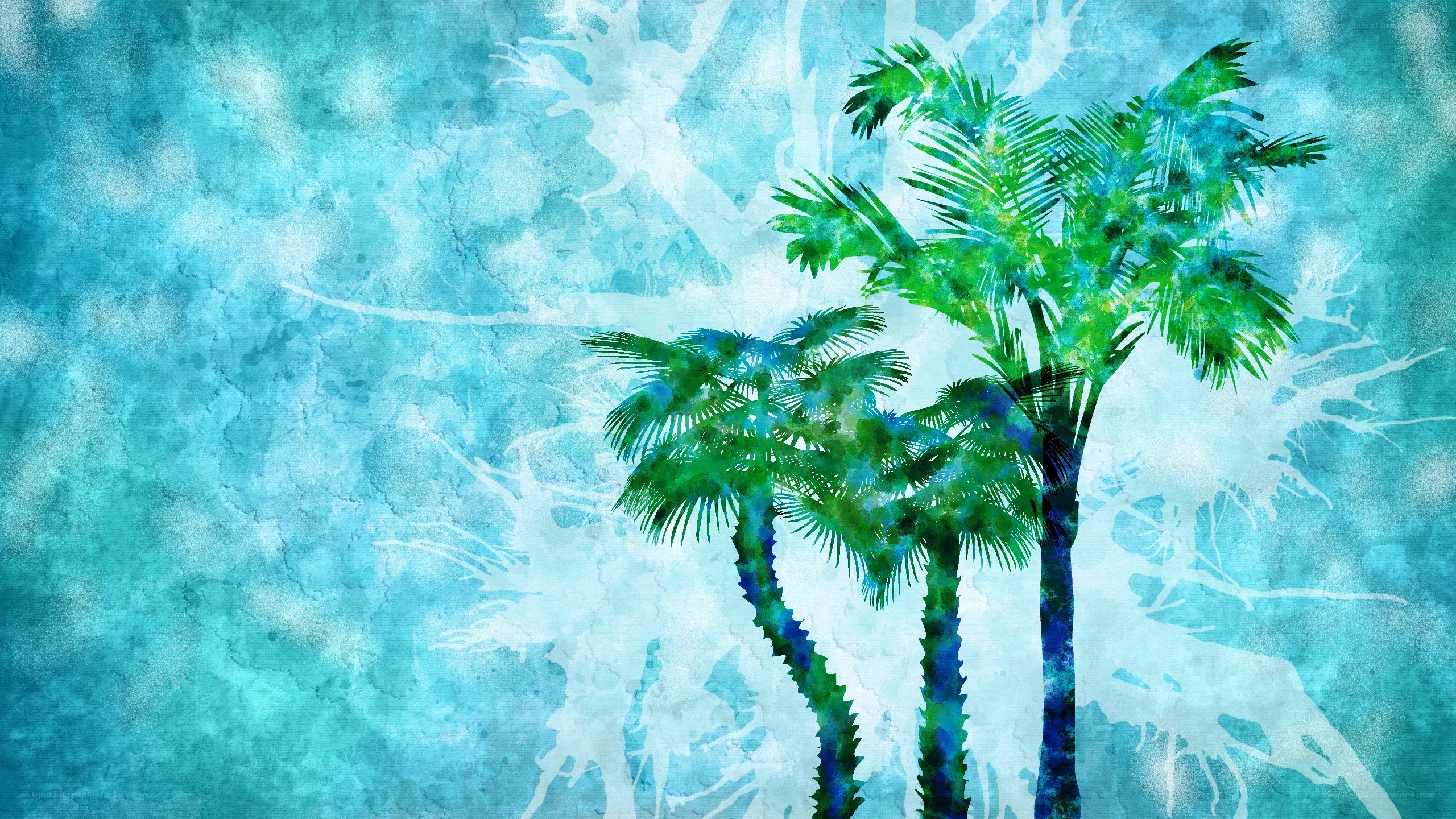 tropical palm trees art