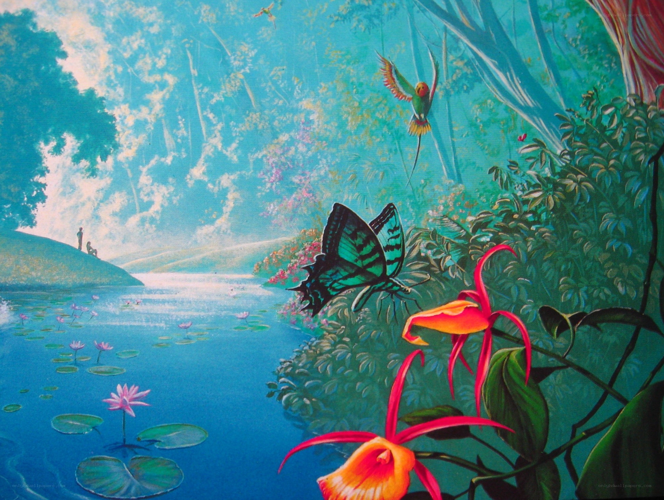 Tropical paradise landscape
