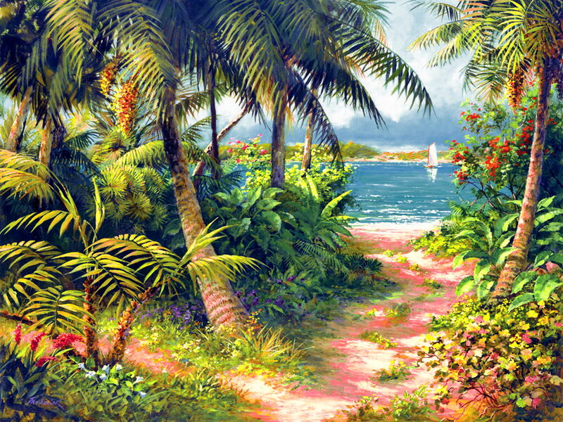 Tropical Path to Beach