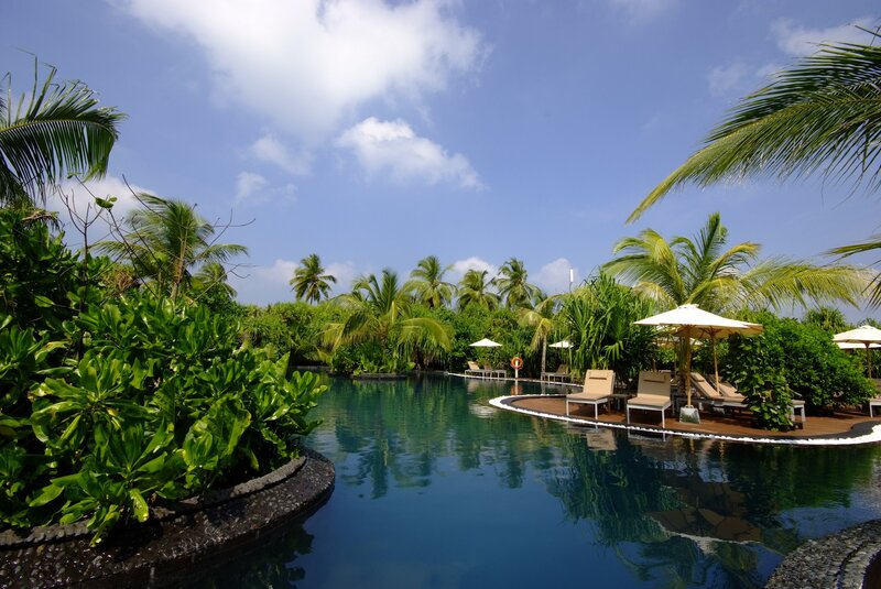 Tropical Pool Area — Blue, Serene, Afternoon
