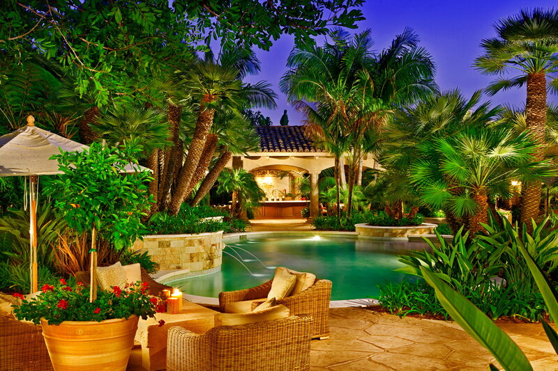 Tropical Pool Area — Green
