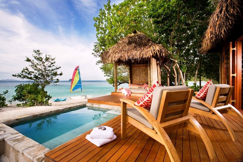 Tropical poolside retreat