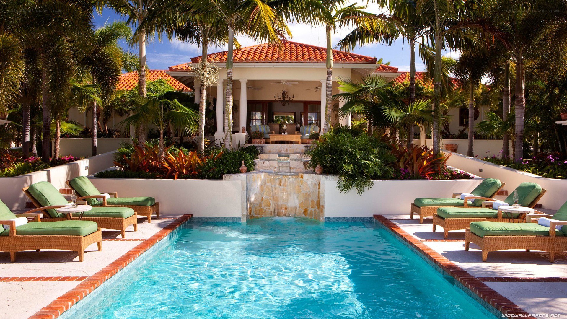 tropical poolside villa