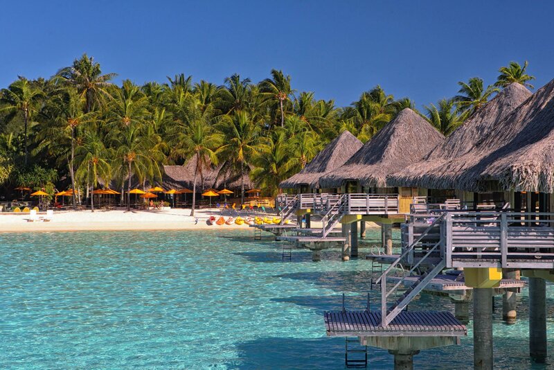 Tropical Resort Bungalows — Blue, Serene, Afternoon, Photograph