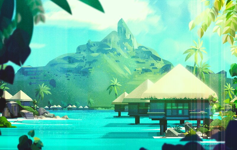 Tropical Resort Bungalows — Turquoise